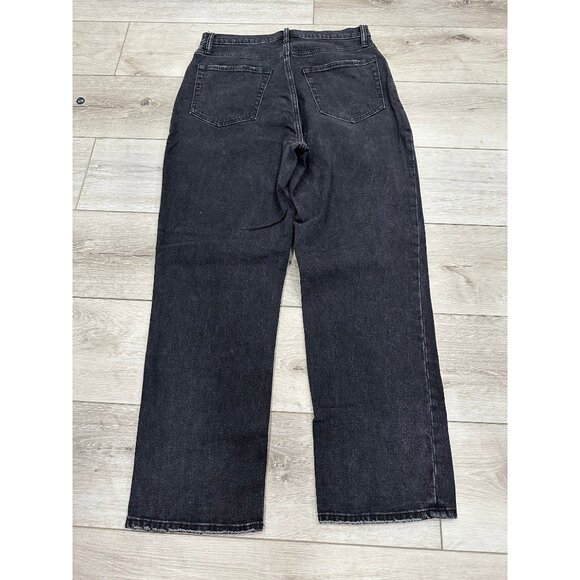 Abercrombie & Fitch Womens Size 10 Long Black Mom Jeans High Rise Denim - Picture 2 of 5